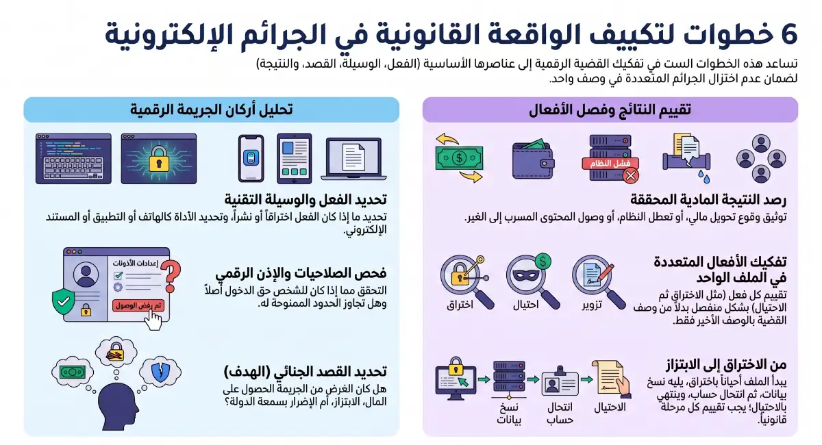 6 خطوات لتكييف الجرائم الإلكترونية
