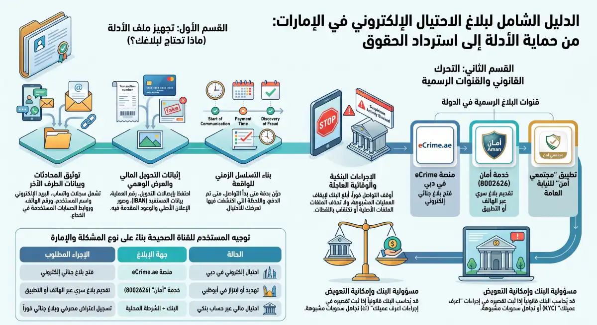 دليل الإبلاغ عن الاحتيال الإلكتروني