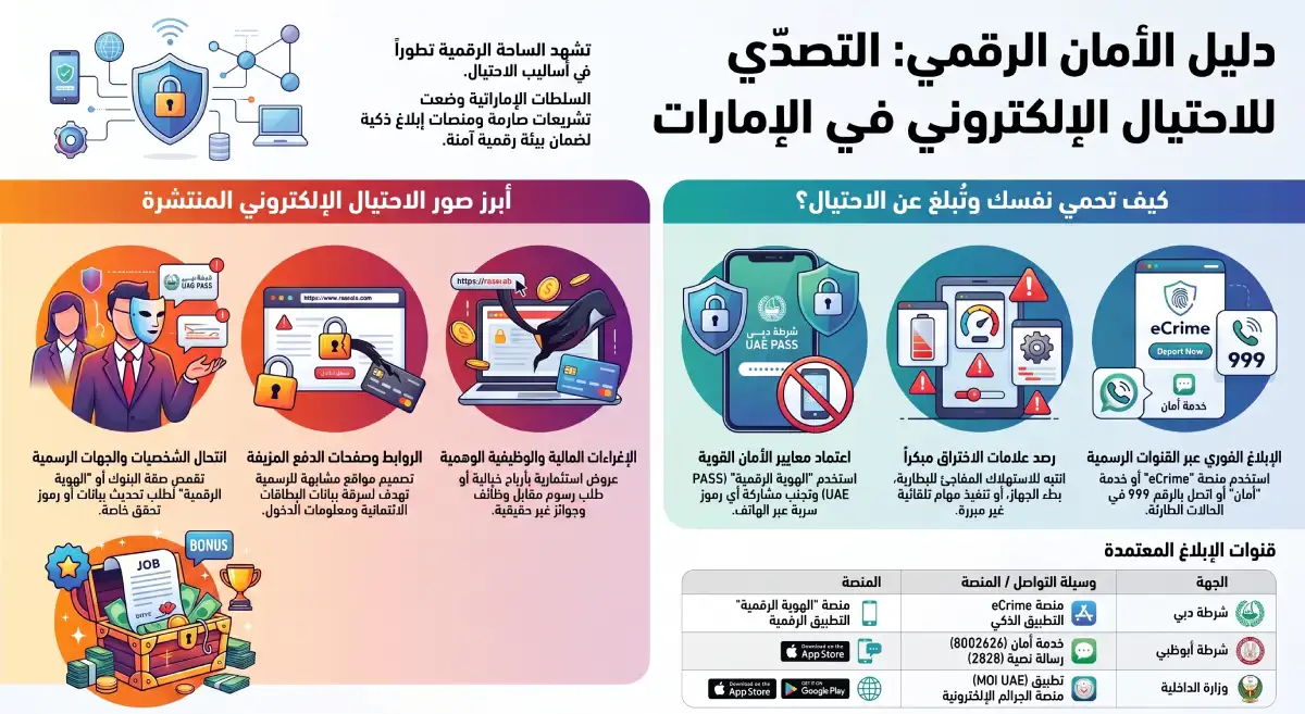 أبرز صور الاحتيال الإلكتروني في الإمارات